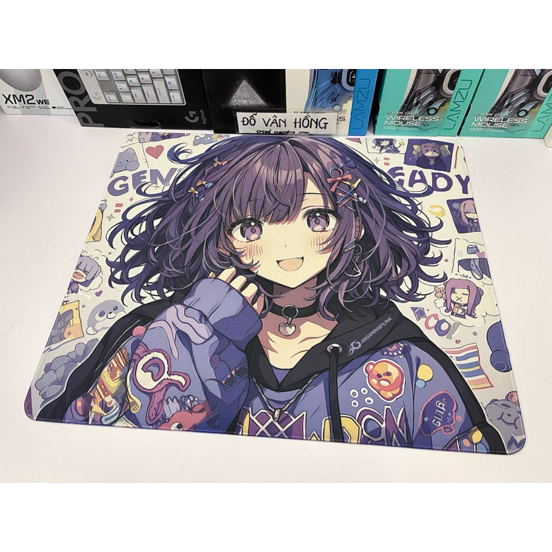 Bàn di chuột/ pad chuột Axgaming punk Drizzle Series Mousepad hình anime chất đẹp đế poron siêu bám bàn