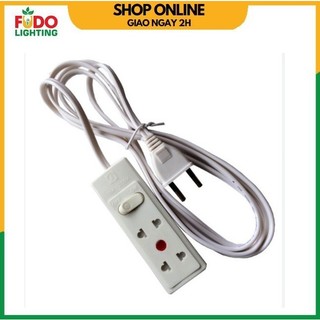 Ổ cắm Tiến Thành 2 lõi 1 công tắc dây dài 2m công suất 2000w màu trắng