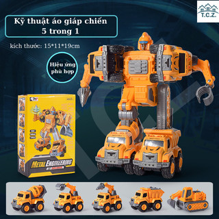 Đồ chơi trẻ em mô hình lắp ráp ô tô robot optimus biến hình, xe công trình, xe cứu hoả, đồ chơi ô tô biến hình bé trai.