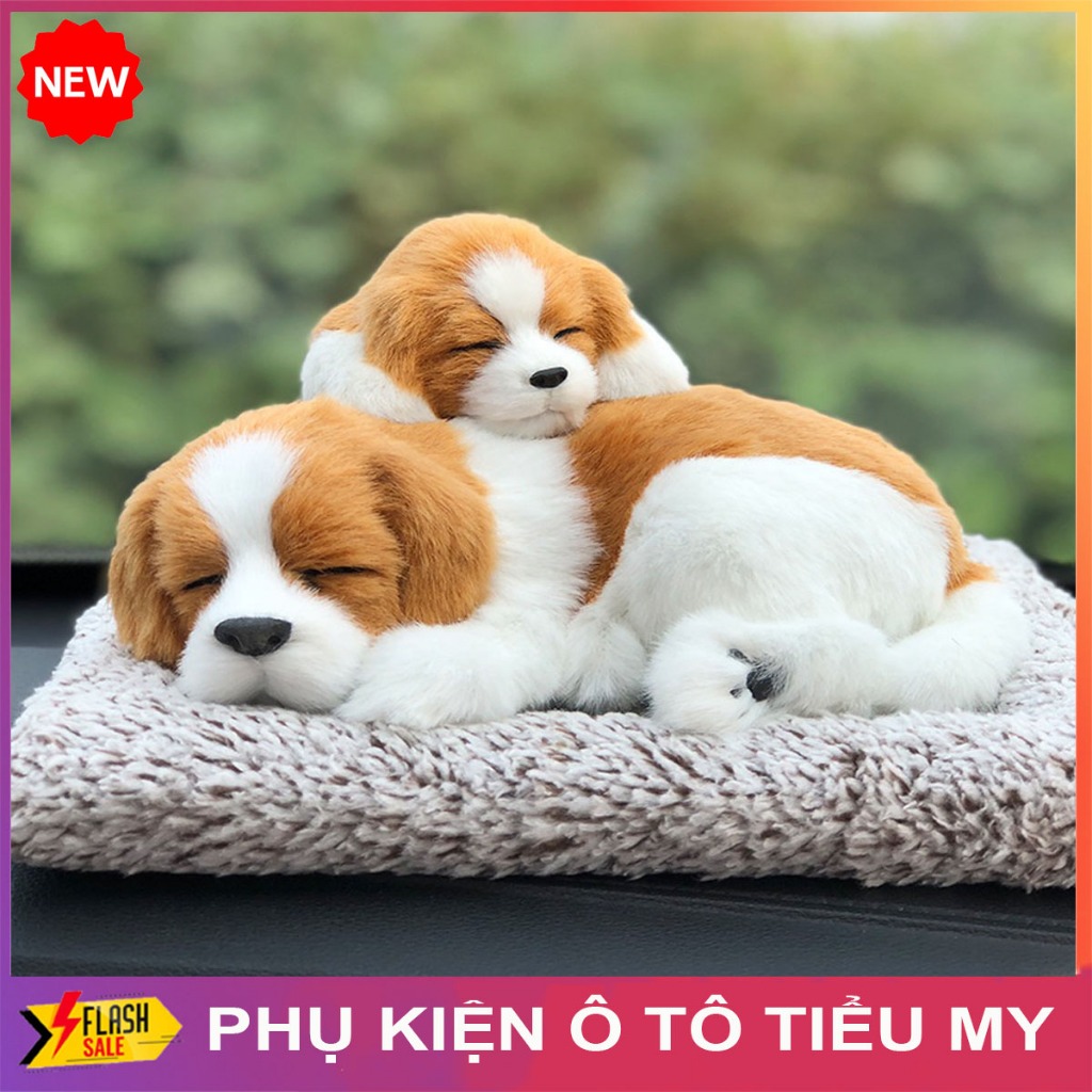 Thú Bông Đôi Chó Con Và Mèo Dễ Thương Trang Trí Taplo Ô Tô, Lọc Không Khí Bằng Than Hoạt Tính, Làm Đồ Decor, Qùa S Nhật
