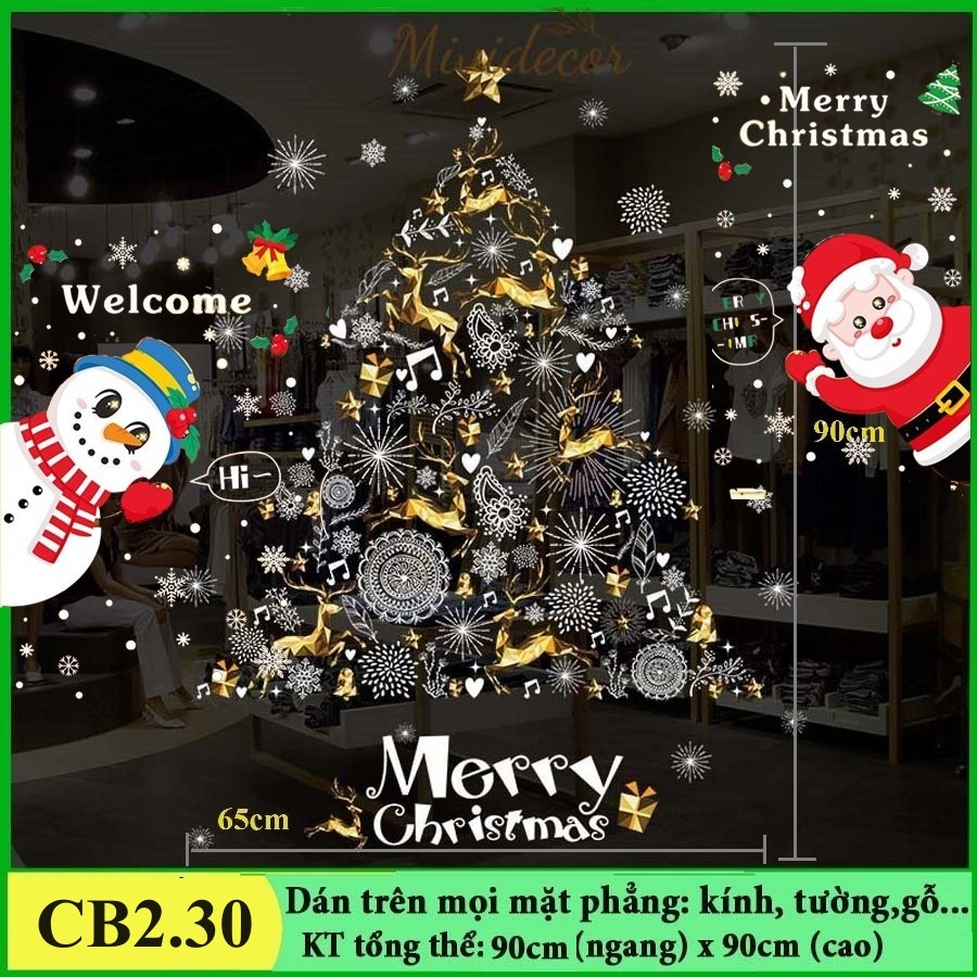 Decal trang trí Noel, Decal Noel dây treo trang trí Noel Link số 2 gồm 50 mẫu