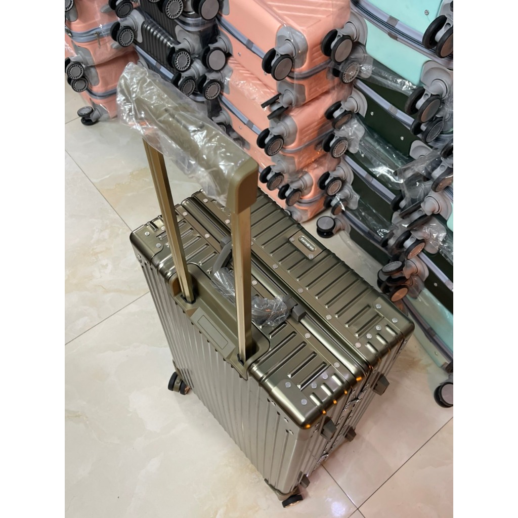 Vali Samsonite nhôm khối  Samsonite Premium size 20/24/28 xách tay máy bay khóa sập TSA