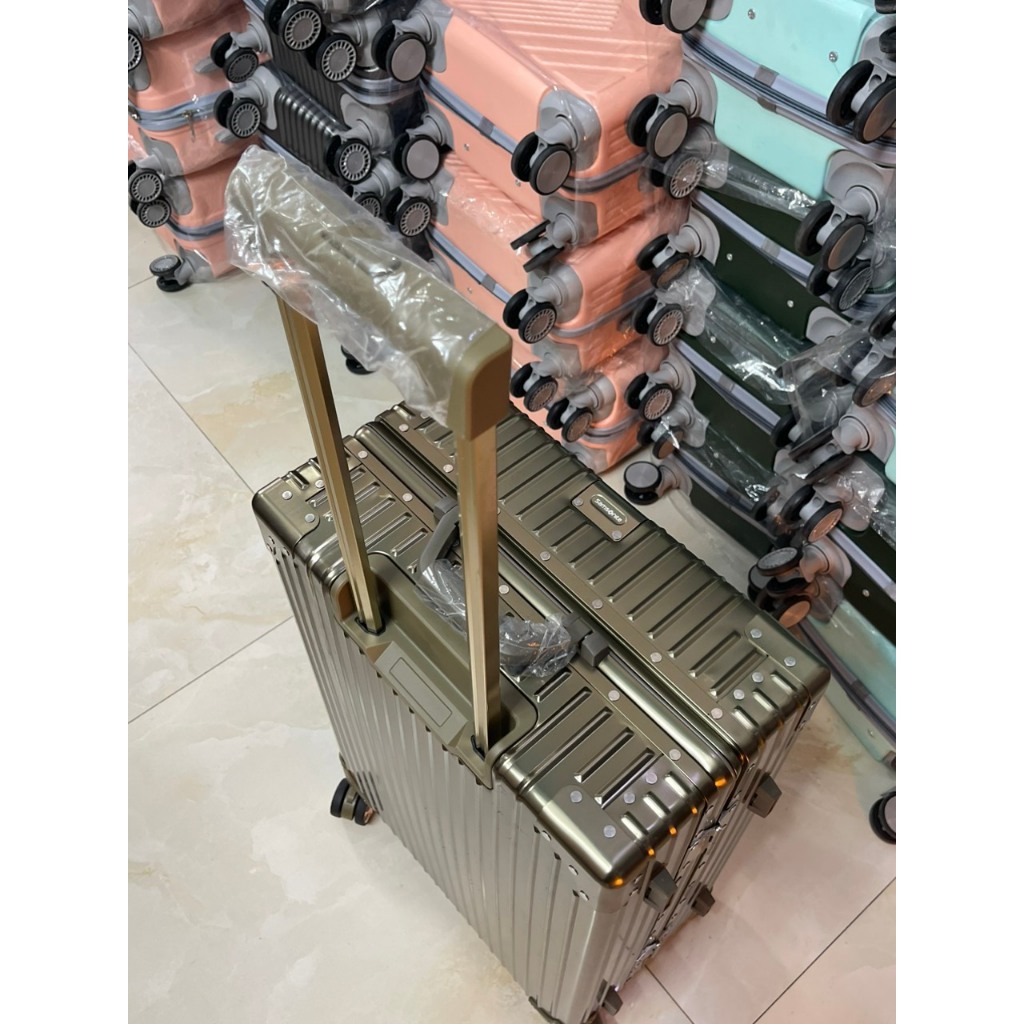 Vali Samsonite nhôm khối  Samsonite Premium size 20/24/28 xách tay máy bay khóa sập TSA