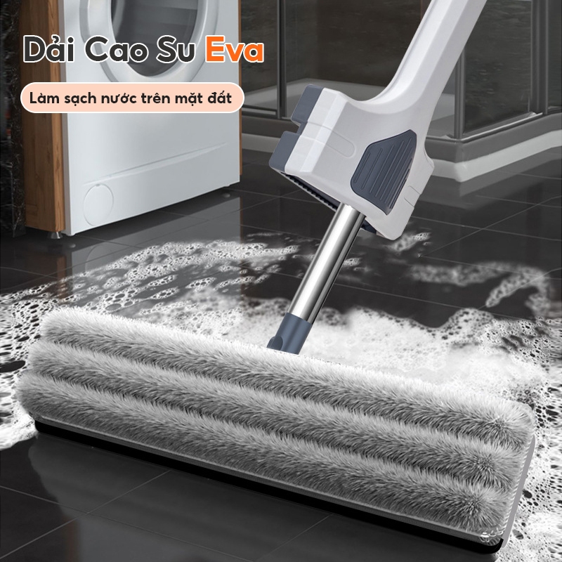 DECROOM Bộ Cây Lau Nhà Chổi Lau Nhà Tự Vắt 360° Chính Hãng Cao Cấp Tặng Kèm 2 Bông Lau