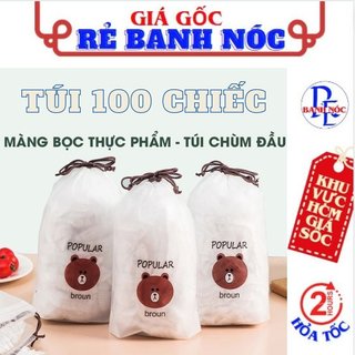  Màng bọc thực phẩm co giãn siêu dai có chun kèm túi gấu  - Mũ chùm đầu dùng 1 lần