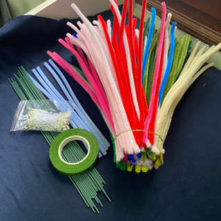 Set nguyên liệu làm hoa kẽm nhung Mix đủ màu