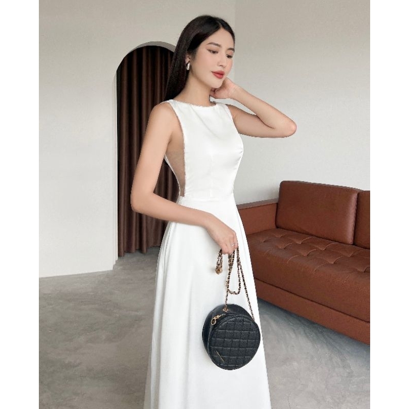 femei - Đầm tiệc Nira Dress tiểu thư dáng xoè dài đính đá sang trọng (4 màu)