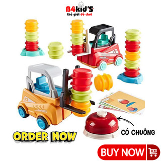 Đồ chơi board game forklift frenzy challenge trò chơi thử thách xe nâng thùng dầu 2 người chơi vui nhộn B4KIDS
