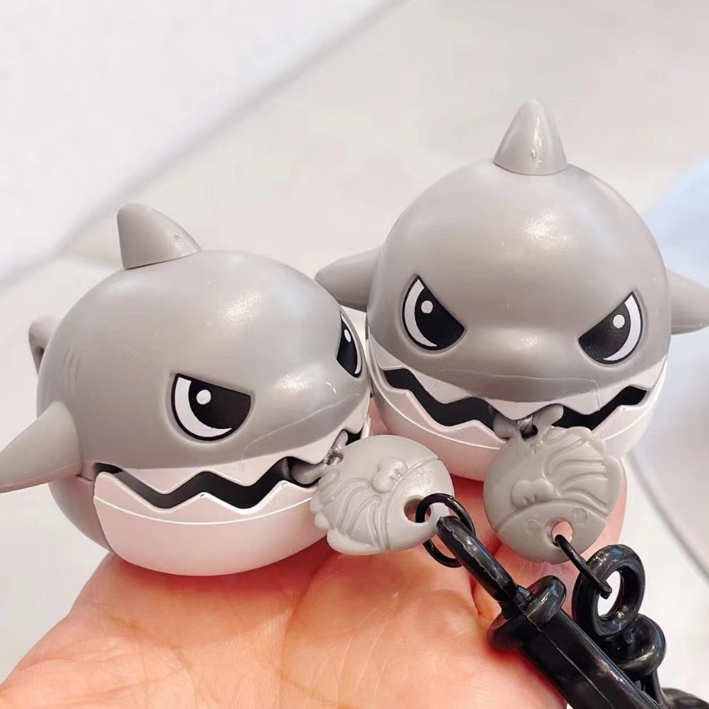 Móc khóa cá mập cắn cáp quang ú tròn cute gắn chìa khóa làm quà tặng lưu niệm sưu tầm