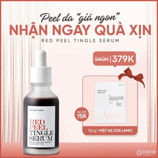 Combo redpeel tingel serum tinh chất peel da tặng kèm mặt nạ dừa lamic