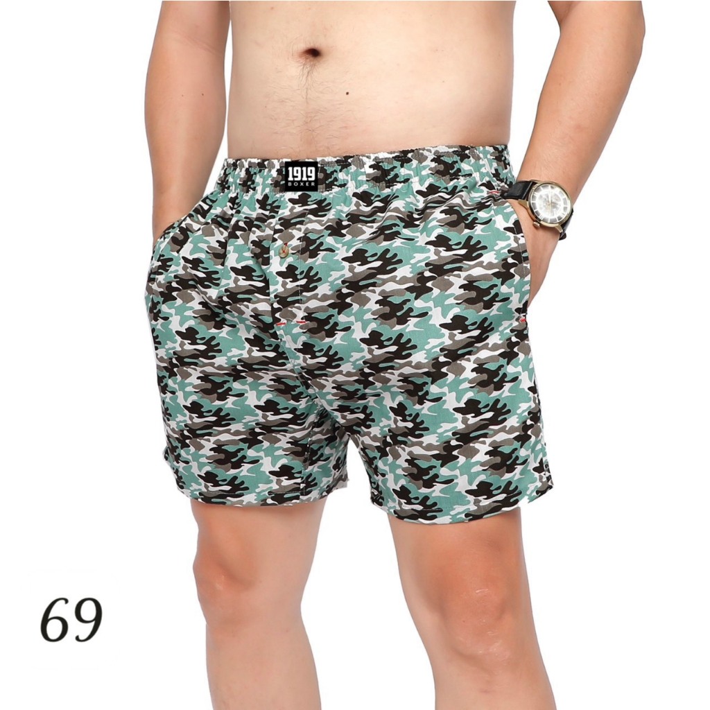 Quần đùi nam mặc nhà chất cotton 1919 Quần ngủ nam CT01