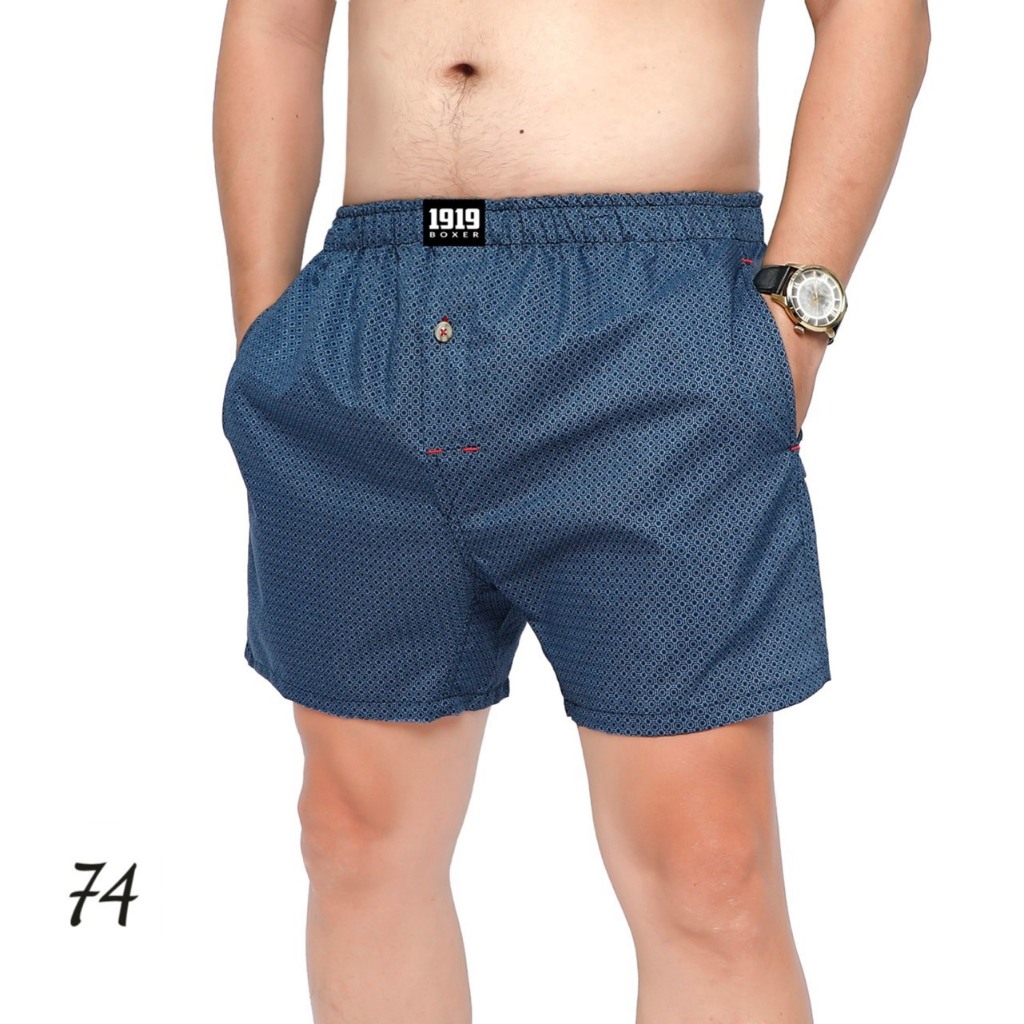 Quần đùi nam mặc nhà chất cotton pha sợi spandex 1919 Quần ngủ nam CT05