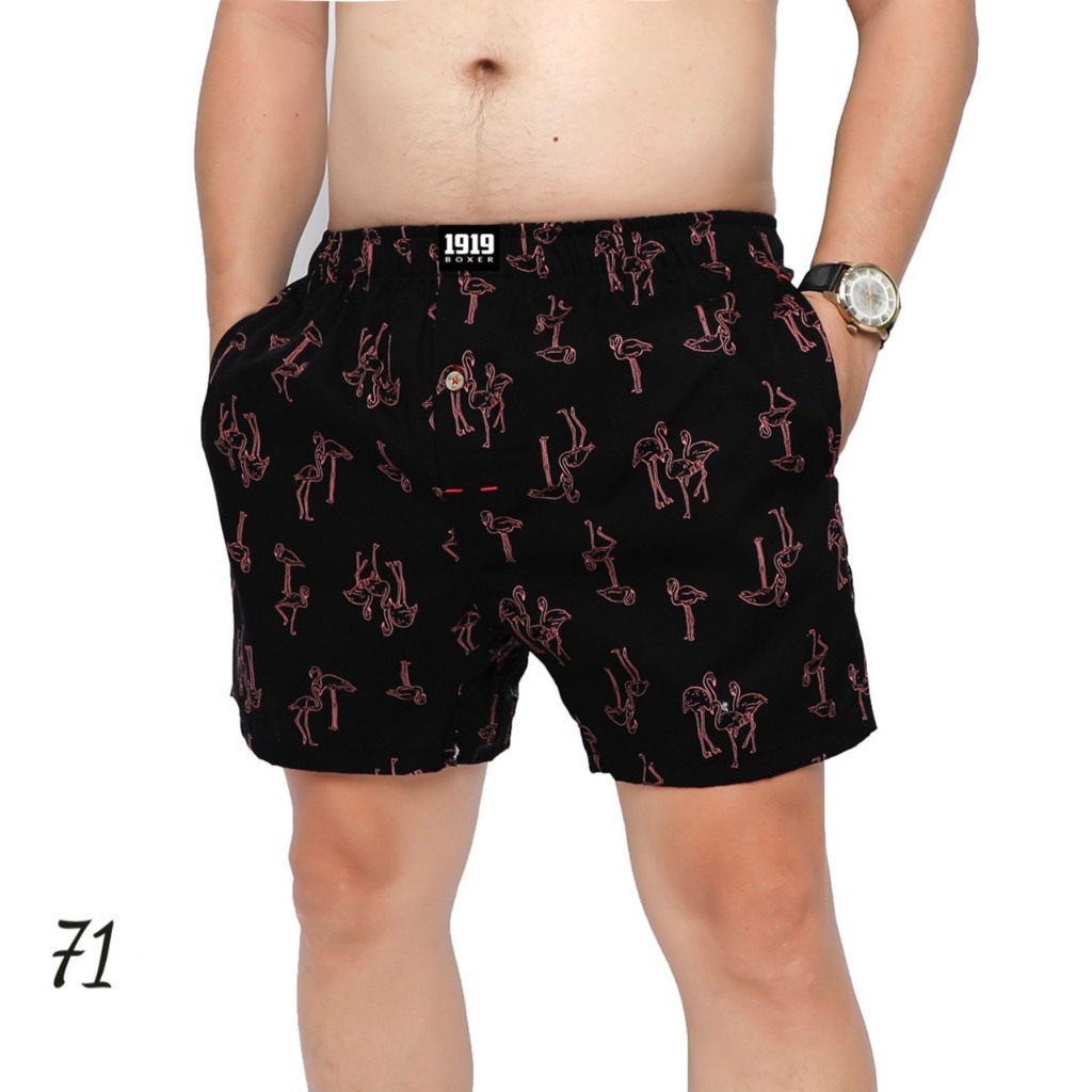Quần đùi nam mặc nhà chất cotton pha sợi spandex 1919 Quần ngủ nam CT05
