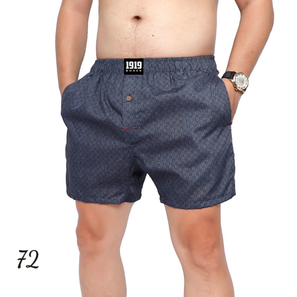 Quần đùi nam mặc nhà chất cotton pha sợi spandex 1919 Quần ngủ nam CT05