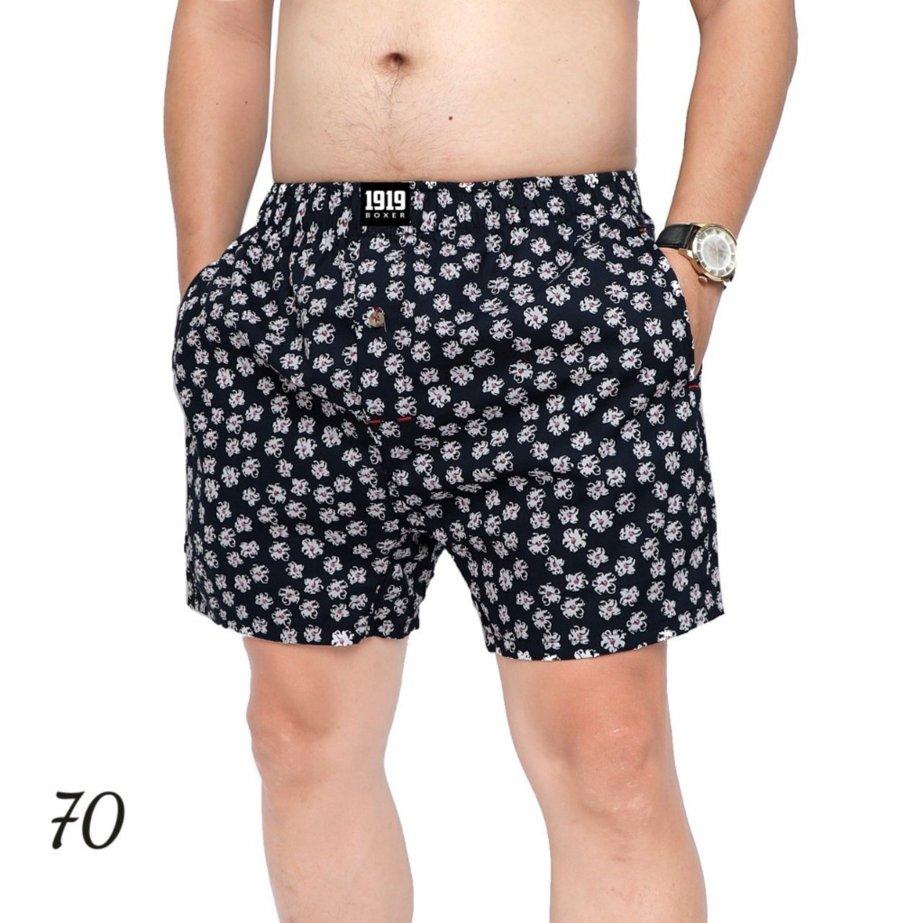 Quần đùi nam mặc nhà chất cotton pha sợi spandex 1919 Quần ngủ nam CT05