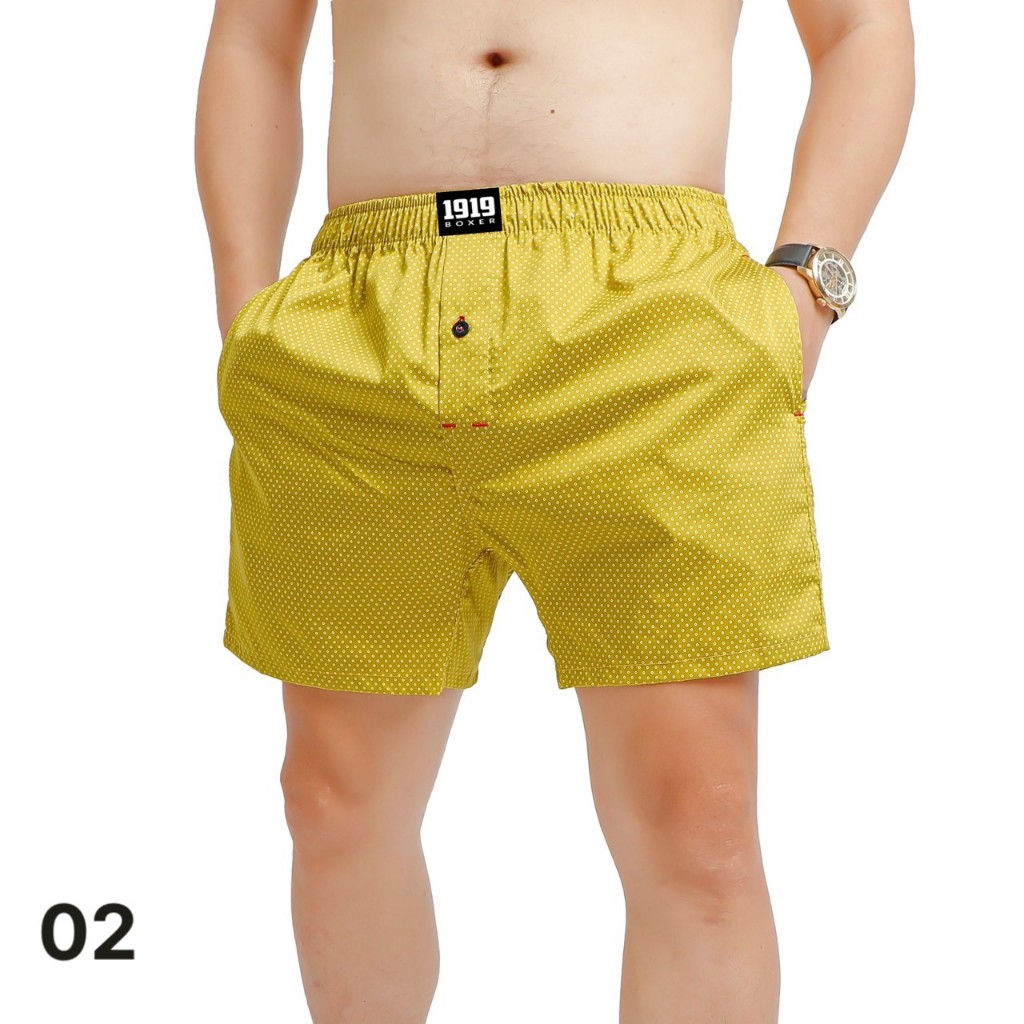 Quần đùi nam mặc nhà chất cotton 1919 Quần ngủ nam CT02