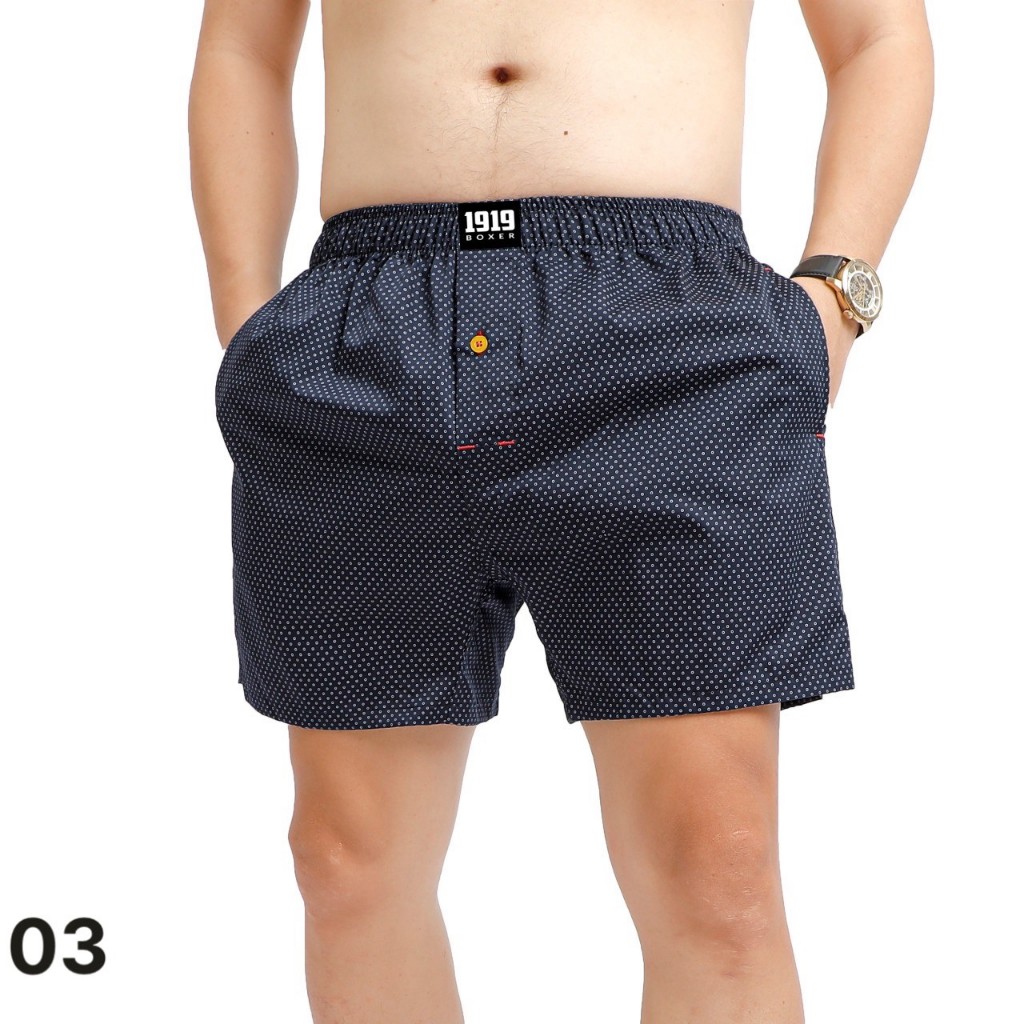 Quần đùi nam mặc nhà chất cotton 1919 Quần ngủ nam CT02