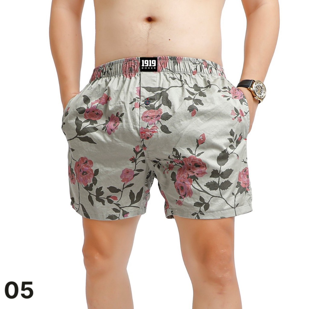 Quần đùi nam mặc nhà chất cotton 1919 Quần ngủ nam CT02