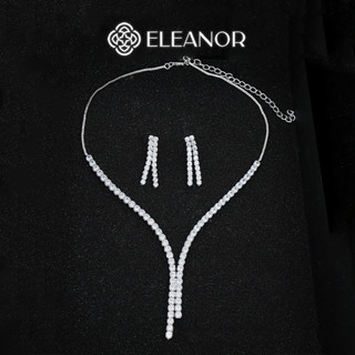 Dây chuyền bông tai nữ Eleanor Accessories bộ trang sức đính đá lấp lánh phụ kiện trang sức 6718