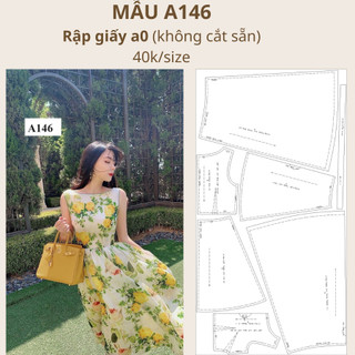 Rập giấy a0 váy xoè mã a146