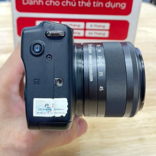 MÁY ẢNH CANON M10 + ỐNG KÍNH 15 45 IS STM ĐẸP 98%. NGUYÊN TEM CHÍNH HÃNG CANON LBM.  MÀN HÌNH CẢM ỨNG , LẬT SELFIE ,WIFI