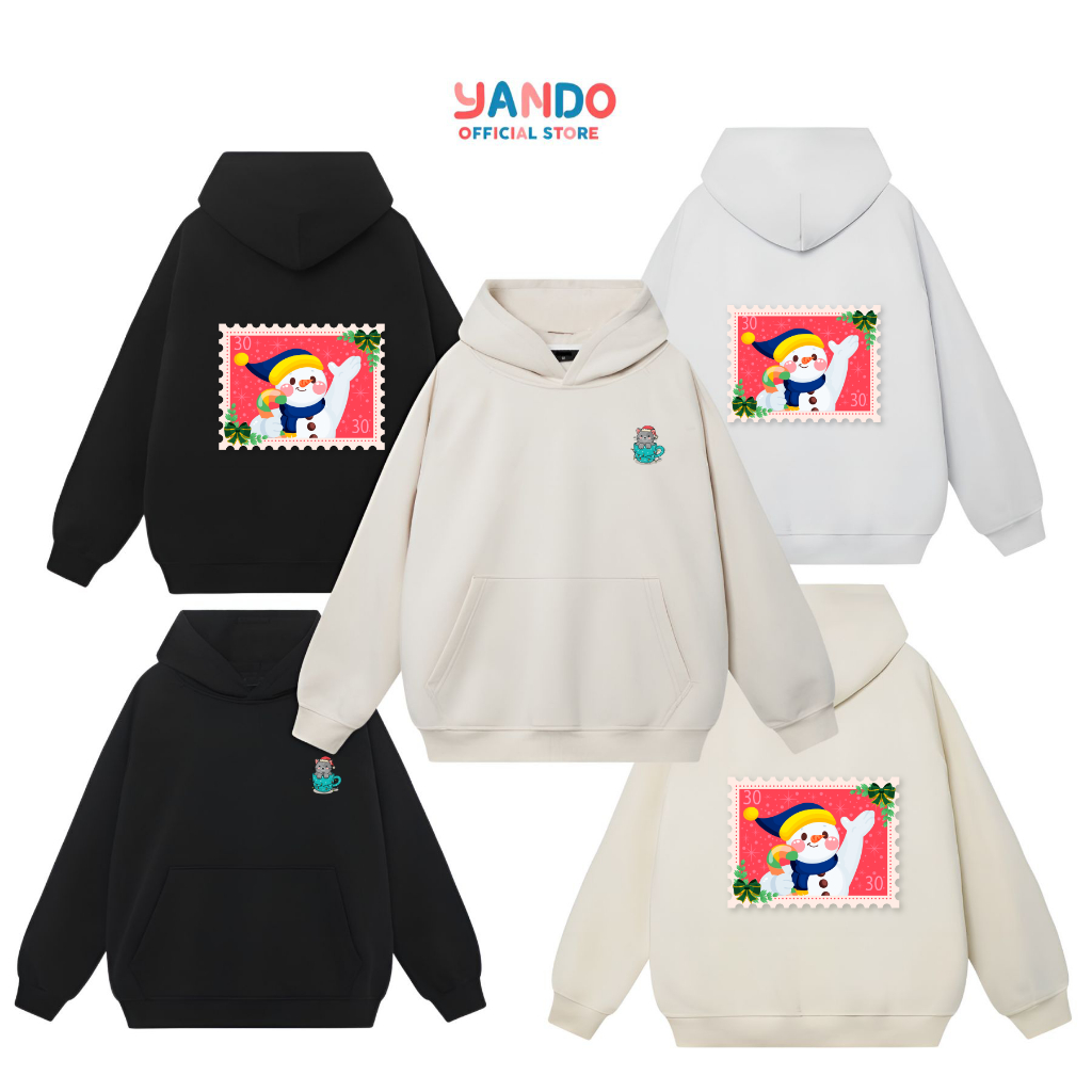 Áo Hoodie Merry Christmas Khung Tranh Form Rộng Unisex YANDO OUTFITS L033 Nỉ Cotton French Terry 350GSM Local Brand