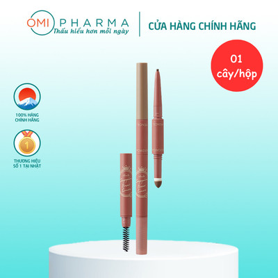 Chì Kẻ Mày Màu Nâu Tự Nhiên 3 In 1 Club Suppin Nhật Bản (01 cây/hộp)