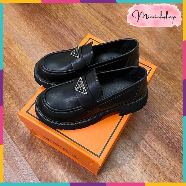 Giày đốc nữ PANDA giày da lì đế 5P LOẠI 1 FULL HỘP