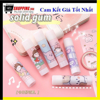 Chai hồ khô, keo dán thủ công cao cấp, họa tiết dễ thương, chai keo hồ khô dán giấy thủ công, không hại da tay 20g