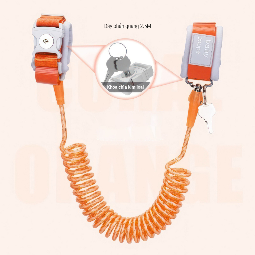 Dây đeo tay chống lạc, chống cắt cho bé BABYCOUPE dài 2.5M