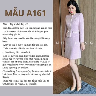RẬP GIẤY A0 ÁO DẠ DÁNG ÔM 2 LỚP MÃ A161