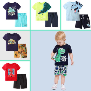 BST bộ thun hè cotton Little Bitty họa tiết khủng long/ siêu nhân cho bé trai 2-7 tuổi - Little Maven Chính Hãng
