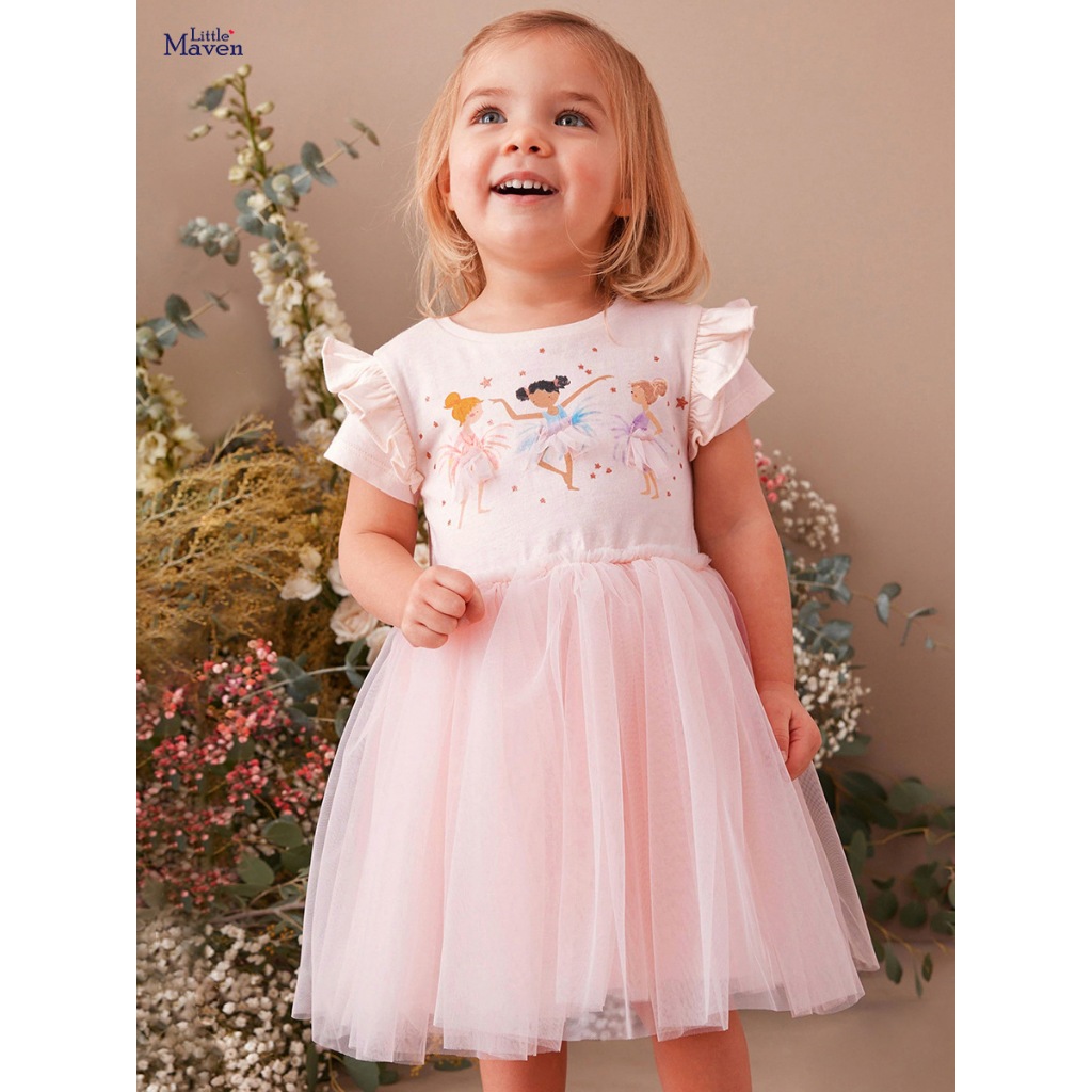 BST váy hè bé gái thun cotton nhiều họa tiết 2-7 tuổi mẫu mới P1 - Little Maven Chính Hãng