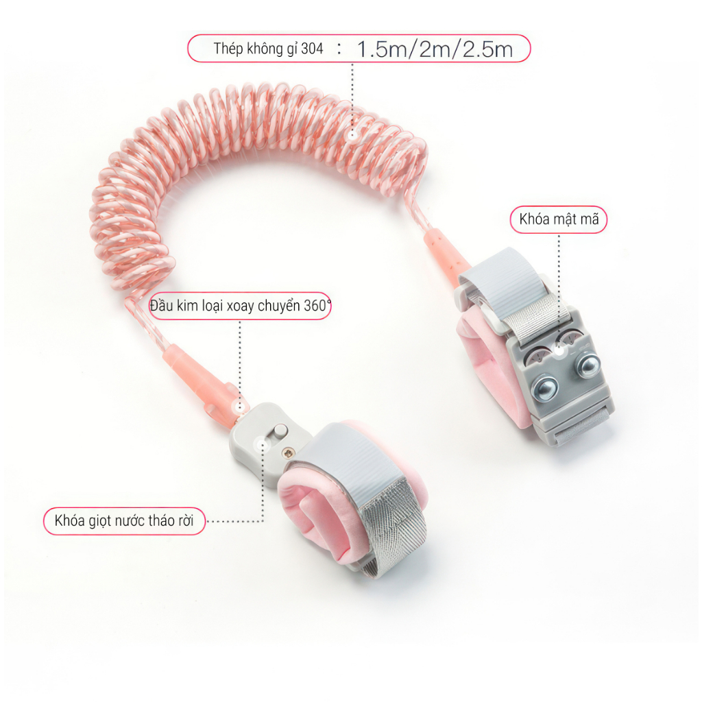 Dây đeo tay chống lạc, chống cắt cho bé BABYCOUPE dài 2.5M