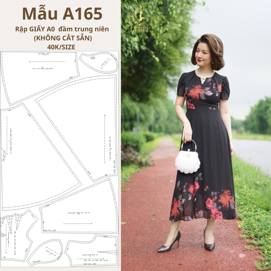 RẬP GIẤY A0 ĐẦM TRUNG NIÊN MÃ A165