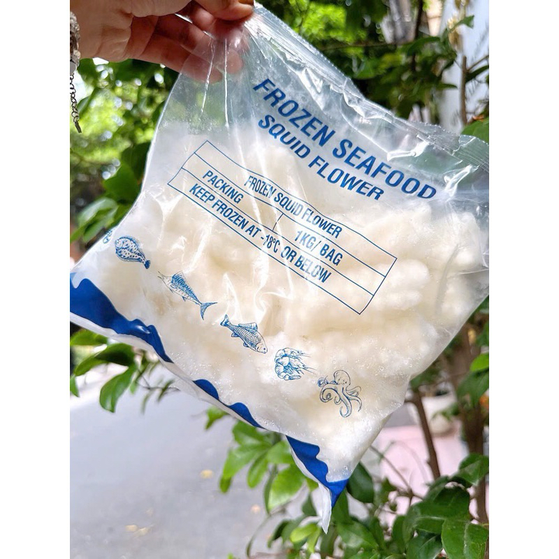 Mực tỉa hoa đông lạnh chiên , xào, thả lẩu thơm ngon