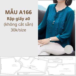 Rập giấy a0 áo sơ mi trung niên mã a166