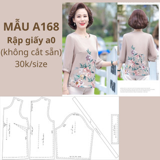 Rập giấy a0 áo sơ mi trung niên mã a168