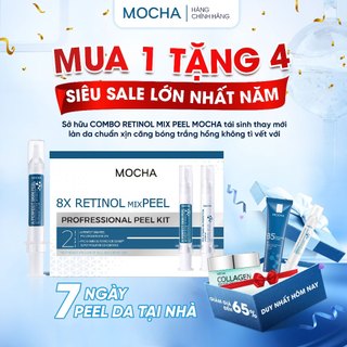   Mua 1 được 4  Peel siêu vi tảo mix Retinol MOCHA giúp da láng mịn căng bóng khỏe mạnh và đều màu da 