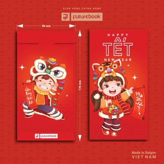 Bao lì xì tết 2024 phong bì lì xì futurebook 1 xấp 5 bao dòng bao lì xì chúc tết năm canh thìn
