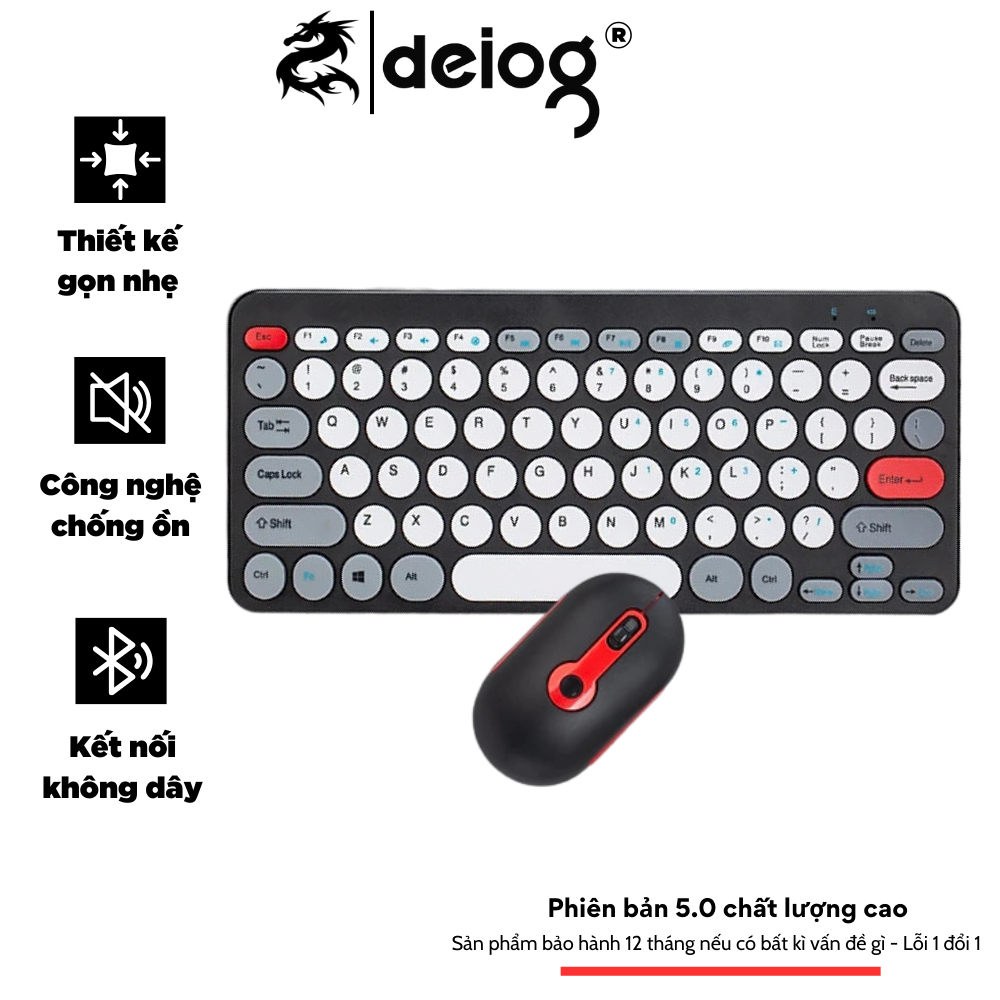 Combo bàn phím chuột HK 09 không dây wired 2.4GHz dành cho máy tính PC laptop màu sắc thiết kế gọn nhẹ bảo hành 12 tháng