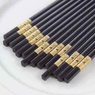Sét 10 đôi đũa hợp kim mạ vàng chống ẩm mốc