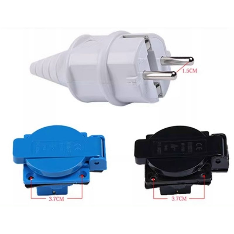 Phích cắm điện 2 chấu 2P_16A dùng cho máy phát điện 2kw-5kw