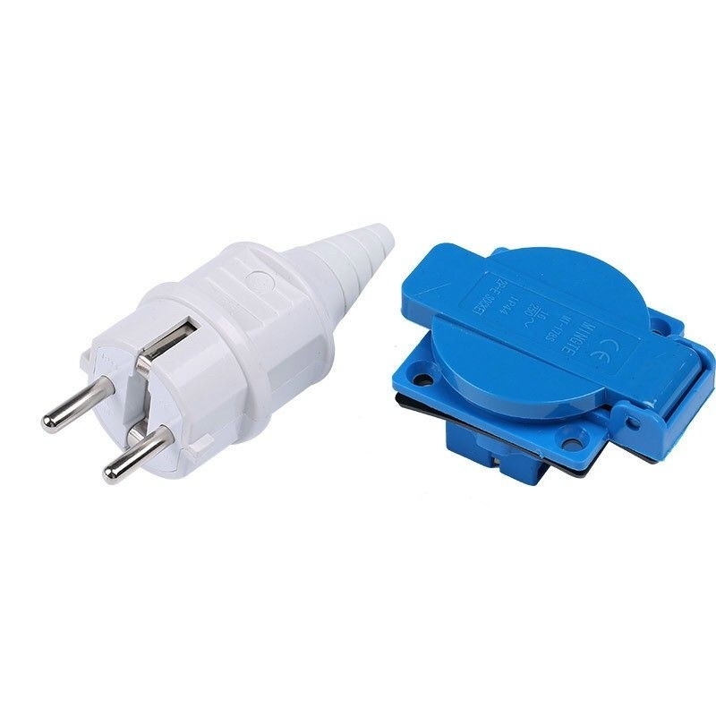 Phích cắm điện 2 chấu 2P_16A dùng cho máy phát điện 2kw-5kw