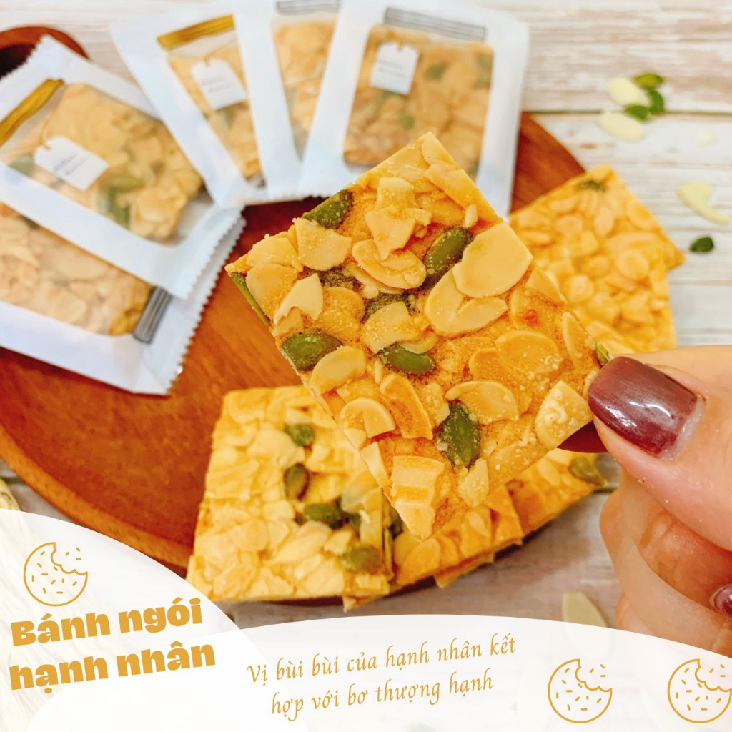 Bánh Ngói Hạnh Nhân Healthy - Dùng Cho người bình thường, giúp hỗ trợ giảm cân, tốt cho sức khoẻ