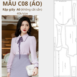 Rập giấy a0 áo sơ mi mã c08
