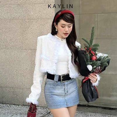 Chân váy jean KAYLIN Basic phong cách retro thể thao N2146