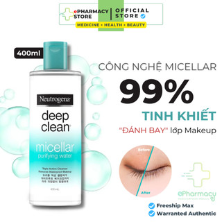 Nước Tẩy Trang NEUTROGENA thanh lọc và làm sạch sâu - NEUTROGENA Deep Clean Purifying Water Micellar