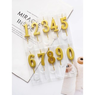 Phụ Kiện Bánh Sinh Nhật [FREESHIP❤️] Nến Số Nhũ Sinh Nhật Đẹp Rẻ Nhất (1 Cây), Đèn Cầy Nhũ Trang Trí Bánh