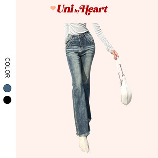 Quần jean ống loe nữ Denim Flare QB002 co giãn, form tôn dáng - Uni By Heart